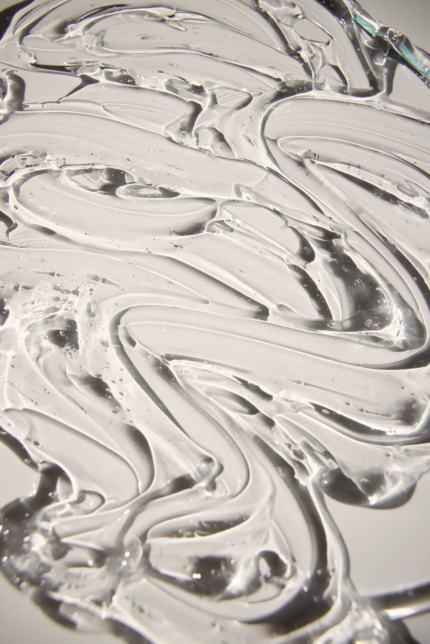 Swirls of clear gel texture