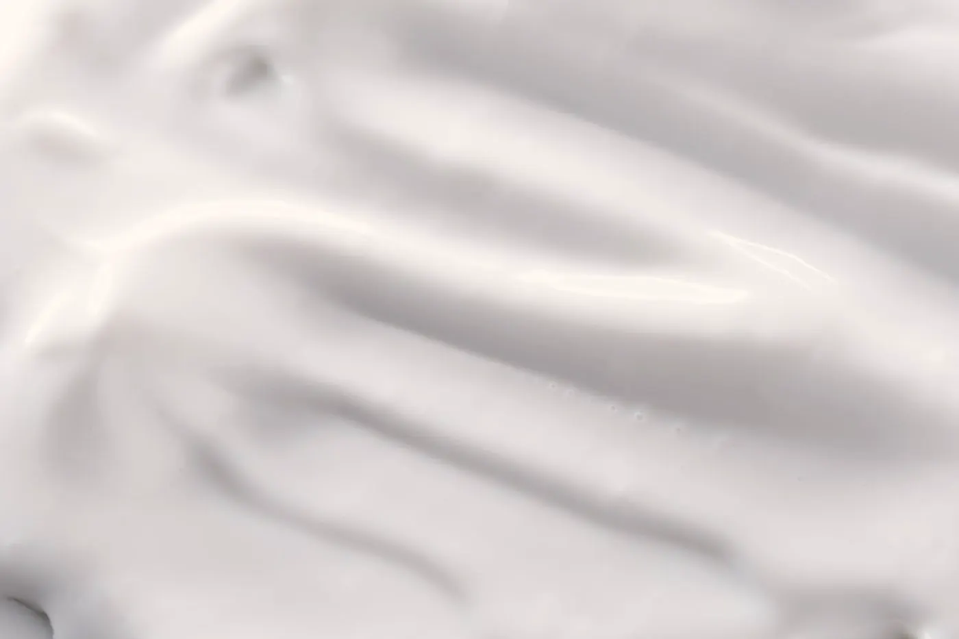 Glossy white cream texture